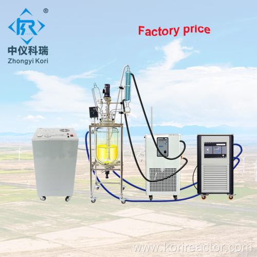 SF-10L Lab glass lined reactor jacketed reaction tank